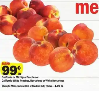 Meijer California Or Michigan Peaches Or California White peaches, Nestarines Or White Nectarines offer