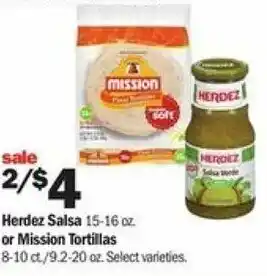 Meijer Herdez Salsa 15-16 oz Or Mission Tortillas offer