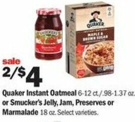 Meijer Quaker Instant Oatmeal offer