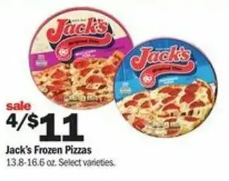 Meijer Jack's Frozen Pizzas 13.8-16.6 oz offer