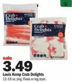 Meijer Louis Kemp Crab Delights 12-16 oz offer