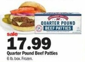 Meijer Quarter Pound Beef Patties offer