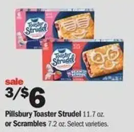 Meijer Pillsburry Toaster Strudel 11.7 oz Or Scramles 7.2 oz offer