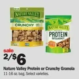 Meijer Nature Valley Protein Or Crunchy Granola 11-16 oz offer
