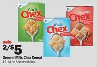 Meijer General Mills Chex Cereal 12-14 oz offer