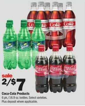 Meijer Coca-Cola Products 16.9 oz offer