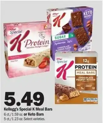 Meijer Kellogg's Special K Meals Bars Or Keto Bars offer