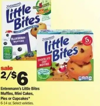 Meijer Entenmann's Little Bites Muffins, Mini Cakes, Pies Or Cupcakes 6-14 oz offer
