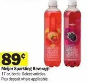 Meijer Meijer Sparkling Beverage 17 oz offer