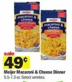 Meijer Meijer Macaroni & Cheese Dinner 5.5-7.3 oz offer