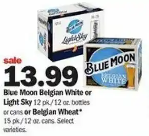 Meijer Blue Moon Belgian White Or Light Sky Or Belgian Wheat offer