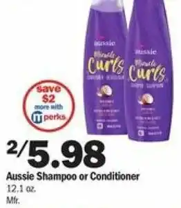 Meijer Aussie Shampoo Or Conditioner 12.1 oz offer