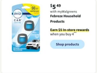Walgreens Febreze household products offer