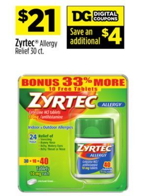 Dollar General Zyrtec® offer
