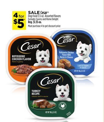 Dollar General Cesar® dog food offer