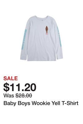 Belk Baby boys wookie yell t-shirt offer
