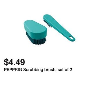 Ikea Pepprig scrubbing brush, set of 2 offer