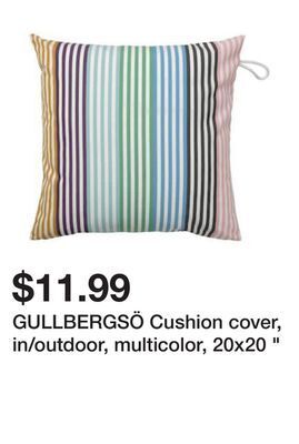 Ikea Gullbergsö cushion cover, in/outdoor, multicolor, 20x20 offer