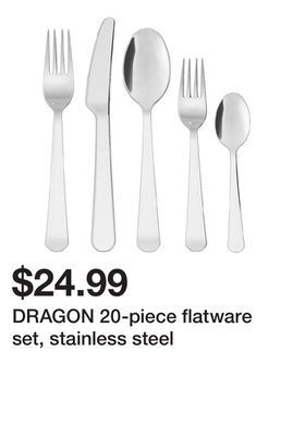 Ikea Dragon 20-piece flatware set, stainless steel offer
