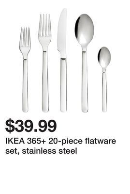 Ikea Ikea 365+ 20-piece flatware set, stainless steel offer