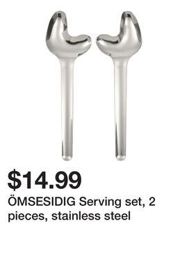 Ikea Ömsesidig serving set, 2 pieces, stainless steel offer