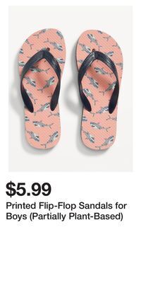 Old Navy Printed flip-flop sandals for boys (partially plant-based) offer