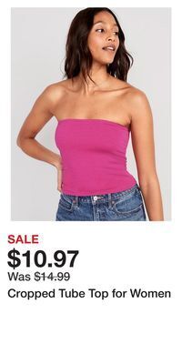 Old Navy Cropped tube top for women offer