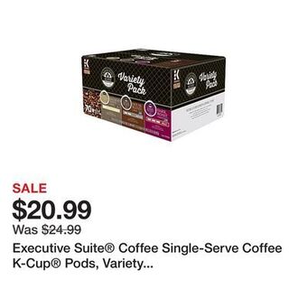 Office Depot Executive suite® coffee single-serve coffee k-cup® pods, variety pack, carton of 70 offer