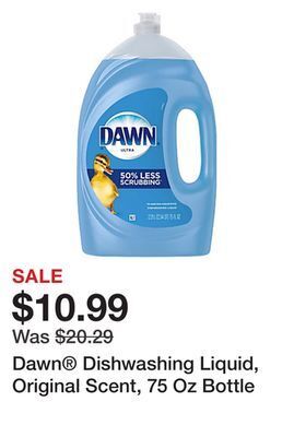 Office Depot Dawn® dishwashing liquid, original scent, 75 oz bottle offer