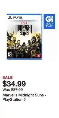 Game Stop Marvel's midnight suns - playstation 5 offer