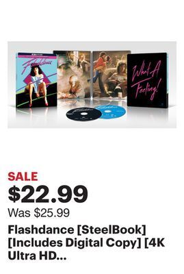 Best Buy Flashdance [steelbook] [includes digital copy] [4k ultra hd blu-ray/blu-ray] [1983] offer