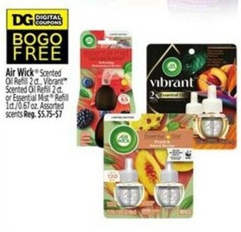 Dollar General Air Wick Scented Oil Refill 2 ct. Vibrant Scented Oil Refill 2 ct. offer