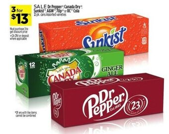 Dollar General Dr. Pepper Canada Dry Sunkist A&W, 7Up, or RC Cola offer