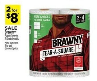 Dollar General Brawny paper Towels 2 Double Rolls offer