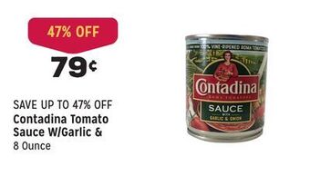 Grocery Outlet Tomato sauce w/garlic & offer