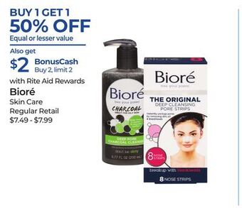 Rite Aid Bioré skin care offer