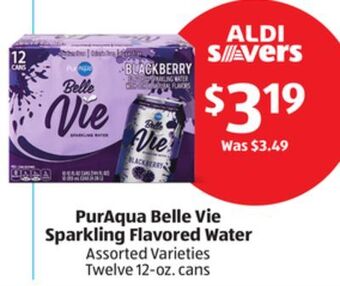 Aldi Puraqua belle vie sparkling flavored water offer