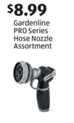 Aldi Gardenline pro series hose nozzle assortment offer
