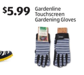 Aldi Gardenline touchscreen gardening gloves offer