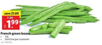 Lidl French green beans offer