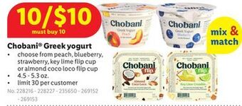 Lidl Chobani® greek yogurt offer