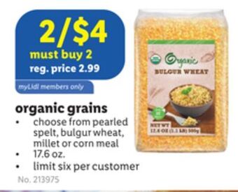 Lidl Organic grains offer