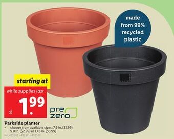 Lidl Parkside planter offer