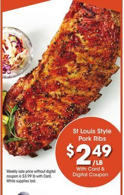 Kroger St louis style pork ribs offer