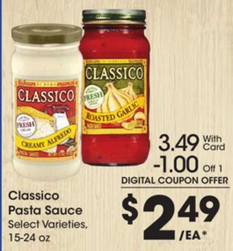 Kroger Classico pasta sauce offer