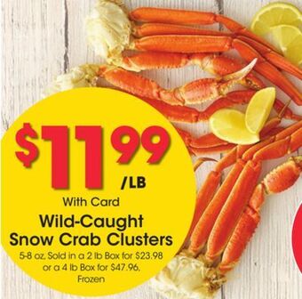 Kroger Wild-caught snow crab clusters offer