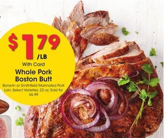 Kroger Whole pork boston butt offer