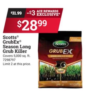 Ace Hardware Scotts® grubex® season long grub killer offer