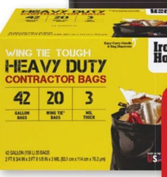 Ace Hardware Iron-hold® heavy duty contractor trash bags offer