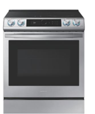 The Home Depot Samsung 6.3 cu. ft. stainless steel slide-in electric range offer